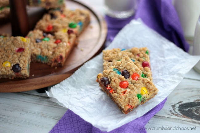 M&M PB Dream Bars | Crumbs and Chaos