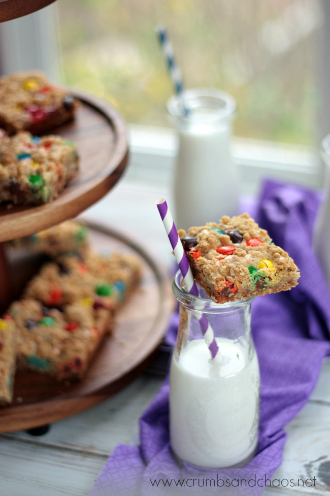 M&M PB Dream Bars | Crumbs and Chaos