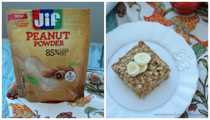 Peanut Butter Banana Baked Oatmeal | Crumbs and Chaos