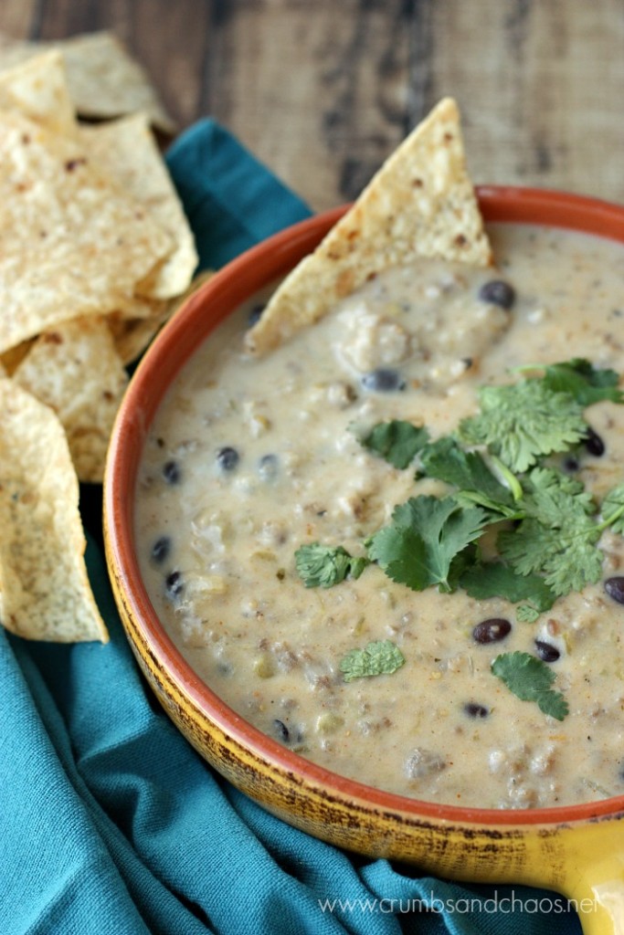 Easy to make, Cheesy Sausage Salsa Verde Dip is packed full of flavor and so good!!