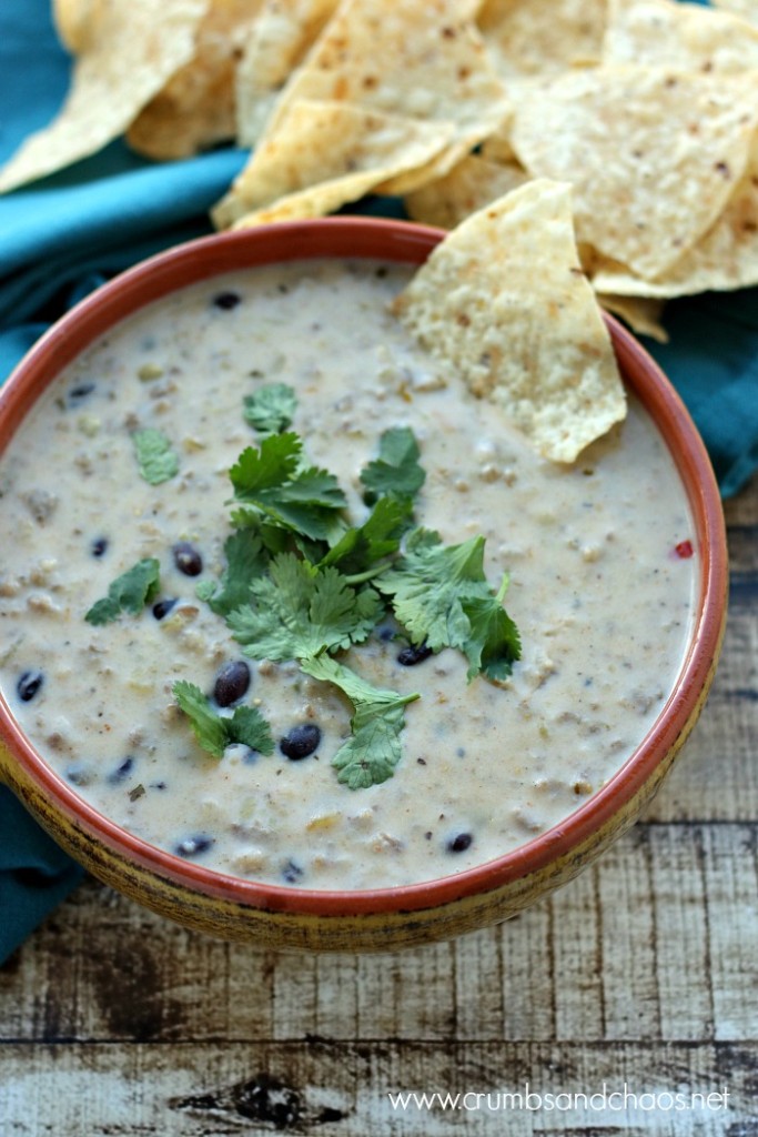 Easy to make, Cheesy Sausage Salsa Verde Dip is packed full of flavor and so good!!