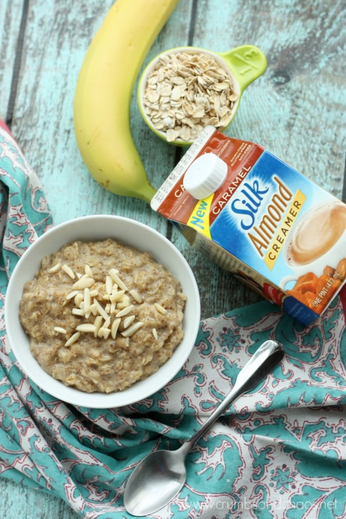 Caramel Almond Oatmeal | Crumbs and Chaos