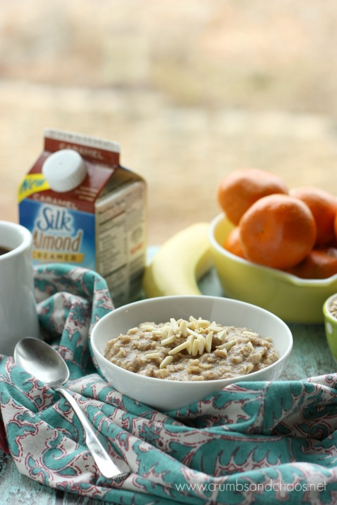 Caramel Almond Oatmeal | Crumbs and Chaos