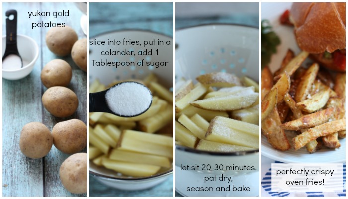 Crispy Oven Fries Hack Collage