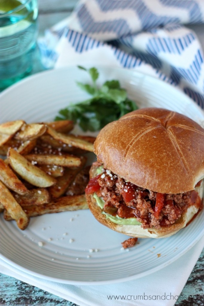 Sloppy Taco Burgers | Crumbs and Chaos