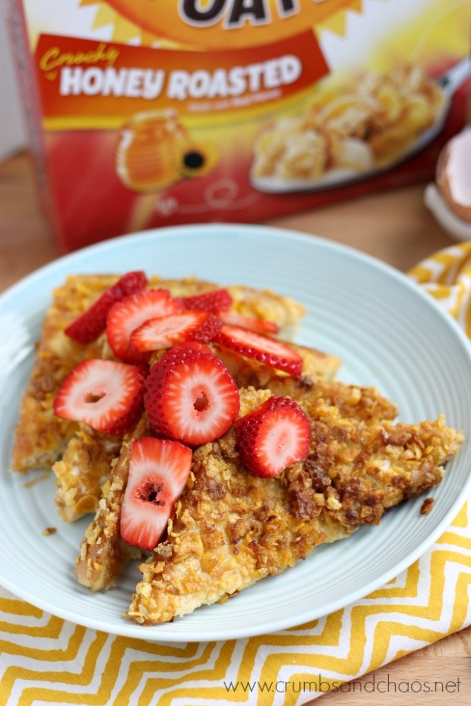 Cereal Crusted French Toast | Crumbs and Chaos