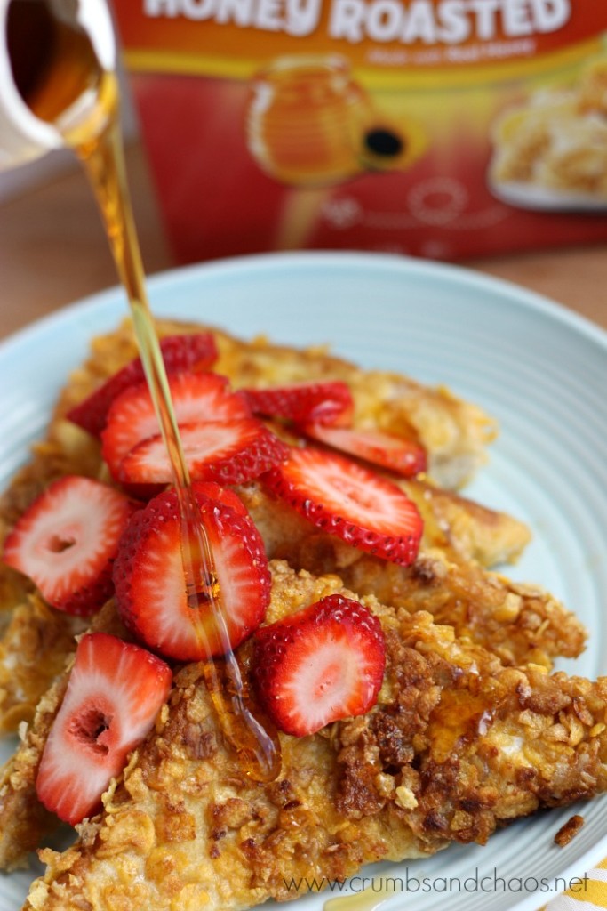 Cereal Crusted French Toast | Crumbs and Chaos