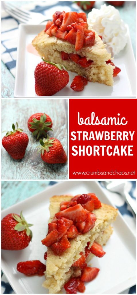 Balsamic Strawberry Shortcake Recipe | Crumbs and Chaos