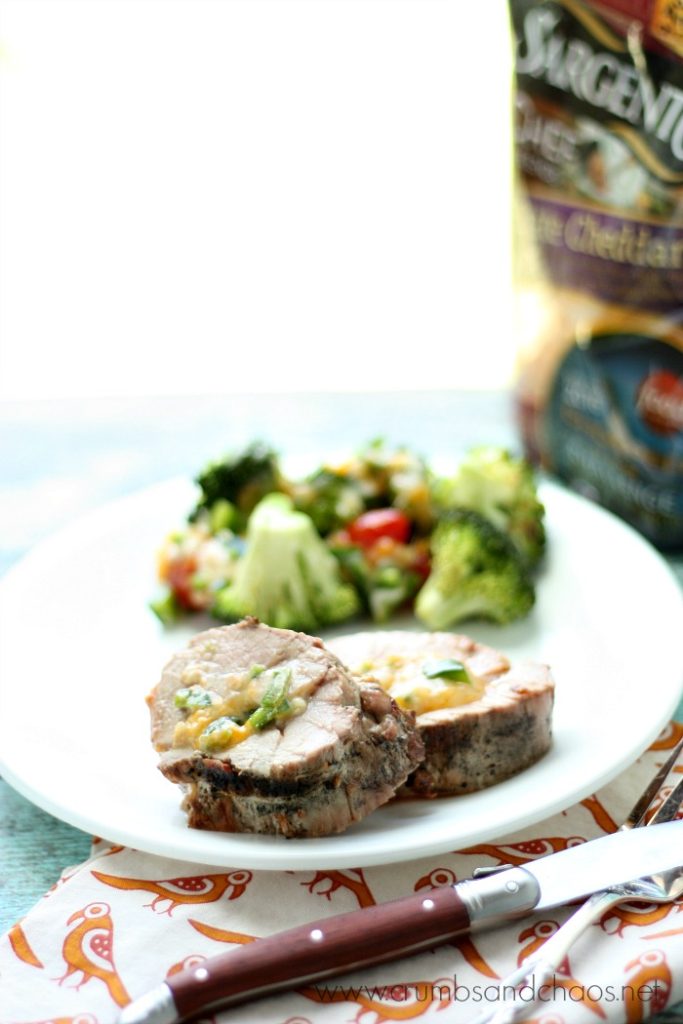 Perfectly grilled, Cheddar and Poblano Stuffed Pork Tenderloin is an upgrade to the usual grilled pork.