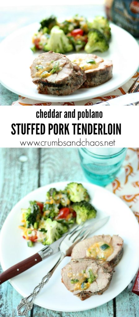 Perfectly grilled, Cheddar and Poblano Stuffed Pork Tenderloin is an upgrade to the usual grilled pork.