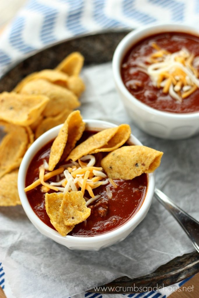 Super simple 5 Ingredient Chili is perfect for weeknights or game day!