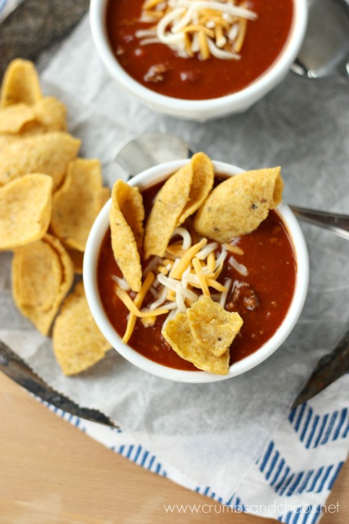 Super simple 5 Ingredient Chili is perfect for weeknights or game day!