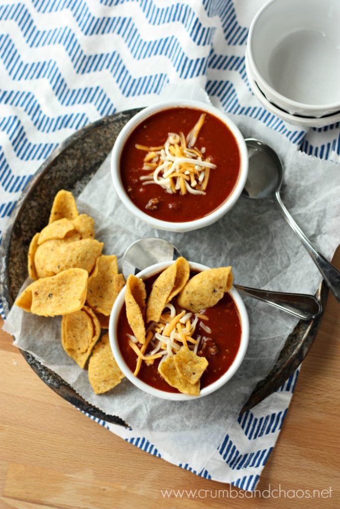 Super simple 5 Ingredient Chili is perfect for weeknights or game day!