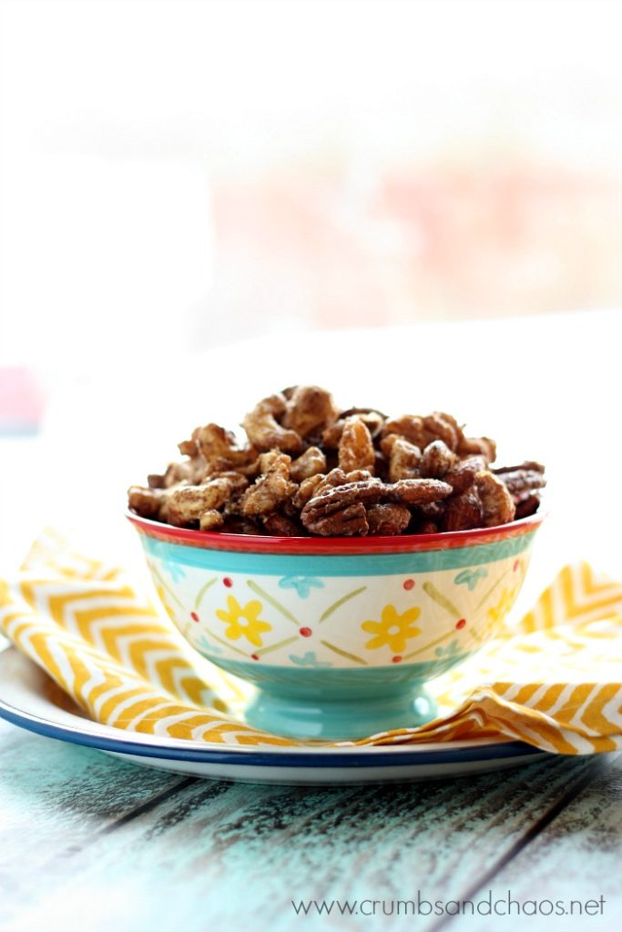 Simple to make, you won't be able to stop eating {sweet heat} Mixed Nuts! They're perfect for game day!