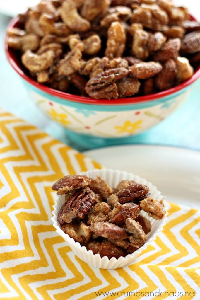 Simple to make, you won't be able to stop eating {sweet heat} Mixed Nuts! They're perfect for game day!