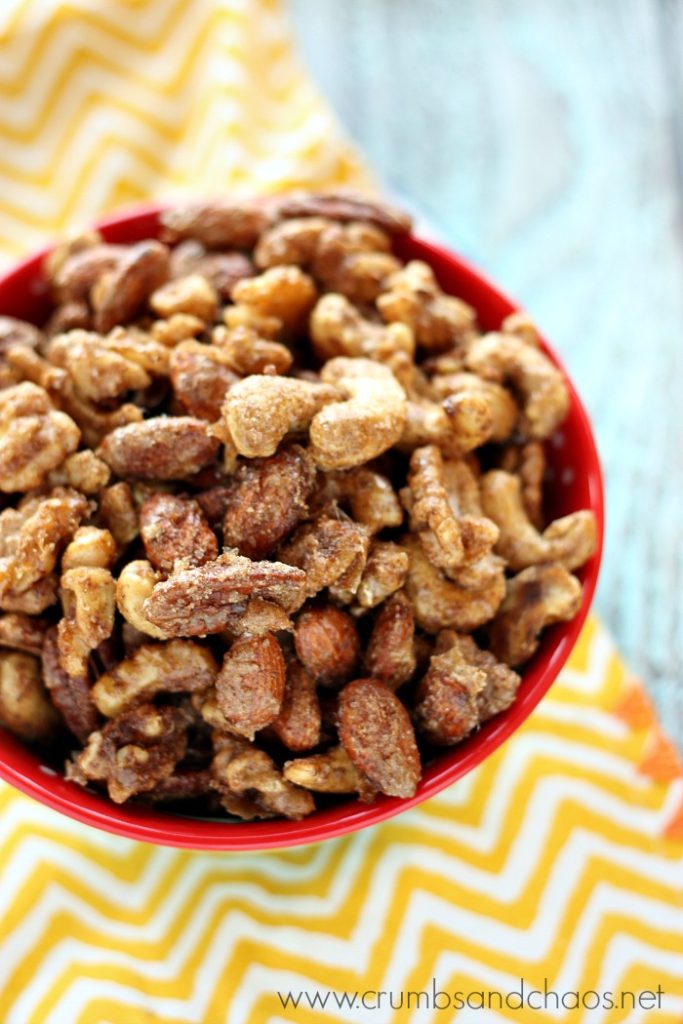 Simple to make, you won't be able to stop eating {sweet heat} Mixed Nuts! They're perfect for game day!