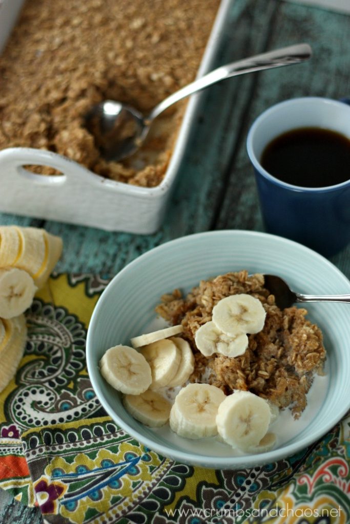 This easy baked oatmeal is a comforting, hot breakfast the whole family will love!