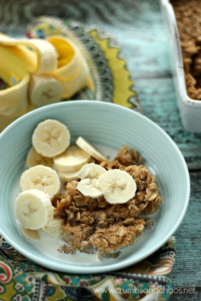 This easy baked oatmeal is a comforting, hot breakfast the whole family will love!