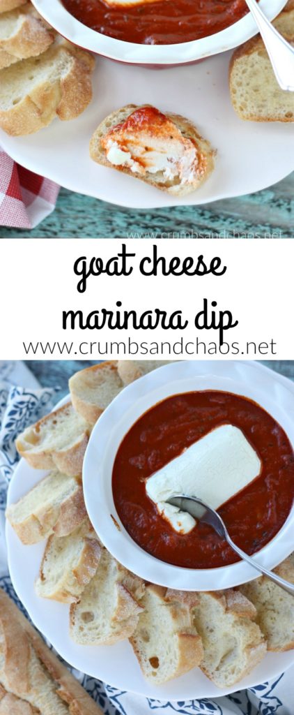 2 ingredient appetizer in 20 minutes, Goat Cheese Marinara Dip is perfect for any Italian feast!