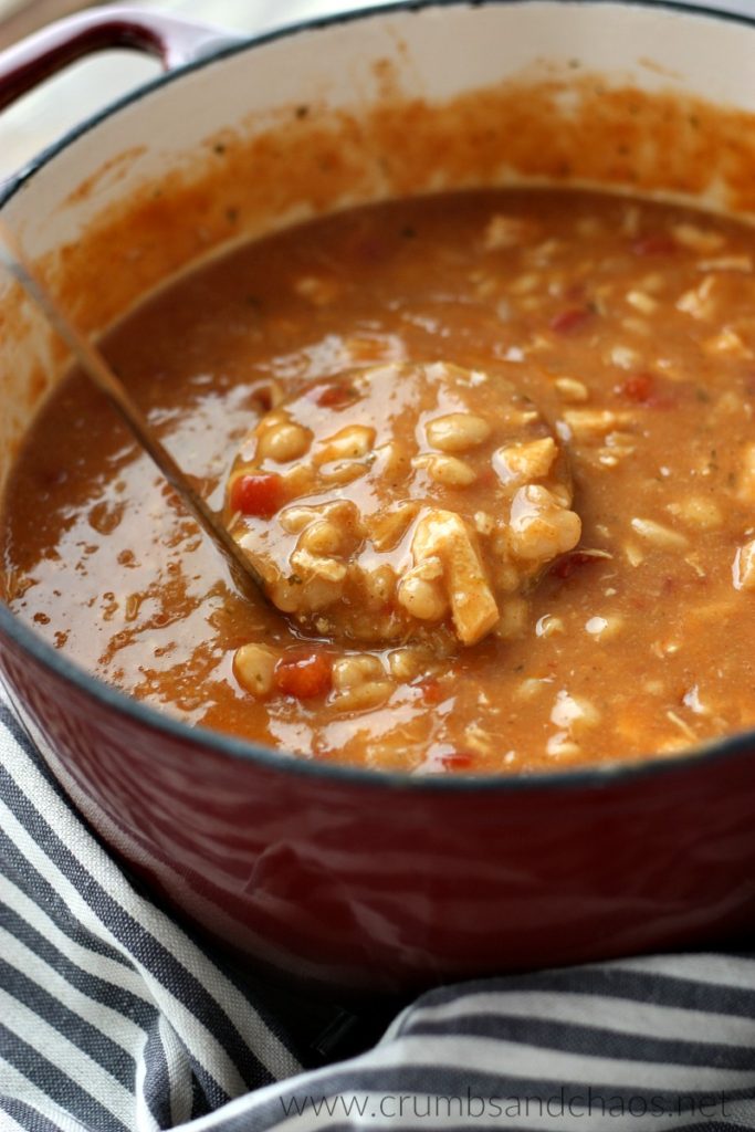 You'll love this simple chili any night of the week! Taco Ranch Chicken Chili can be made in as little as 30 minutes or cook it in the slow cooker. 